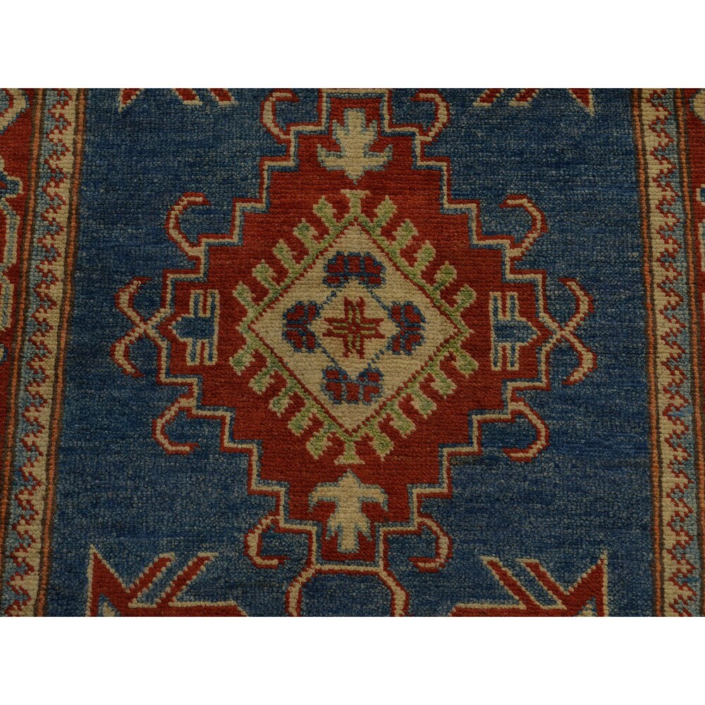 Hand-knotted Kazakh Oriental Wool Runner Rug (3' x 11')