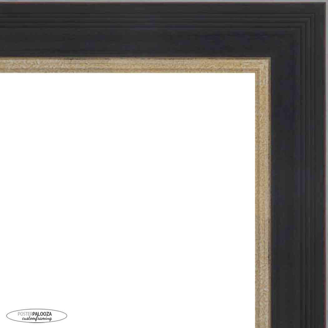 3x5 Contemporary Black Complete Wood Picture Frame with UV Acrylic, Foam Board Backing, & Hardware