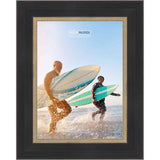 3x5 Contemporary Black Complete Wood Picture Frame with UV Acrylic, Foam Board Backing, & Hardware