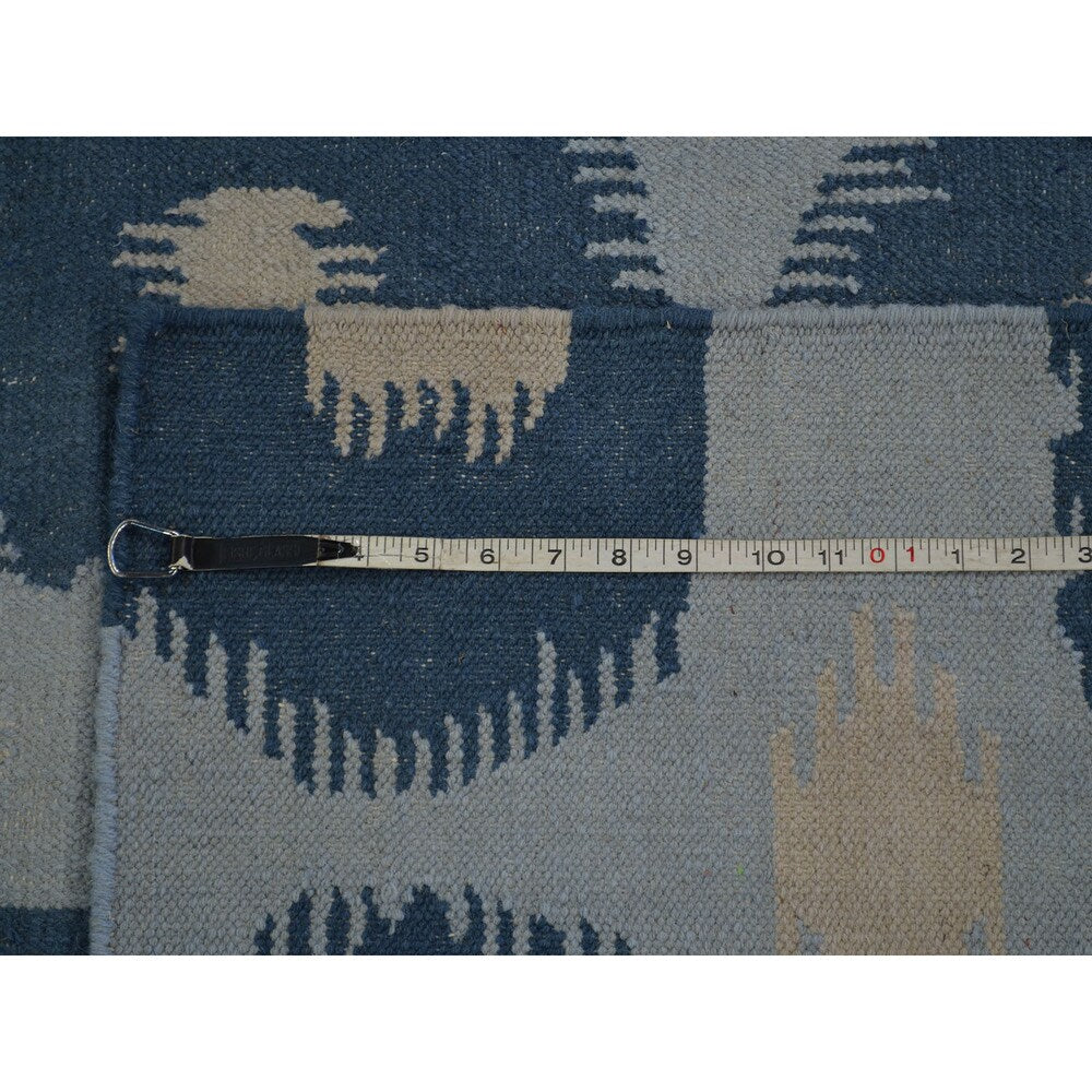 Durie Kilim Sky Blue Oriental Rug