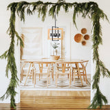 4 - Light Farmhouse Rectangle Black Iron and Wood Candle Chandelier