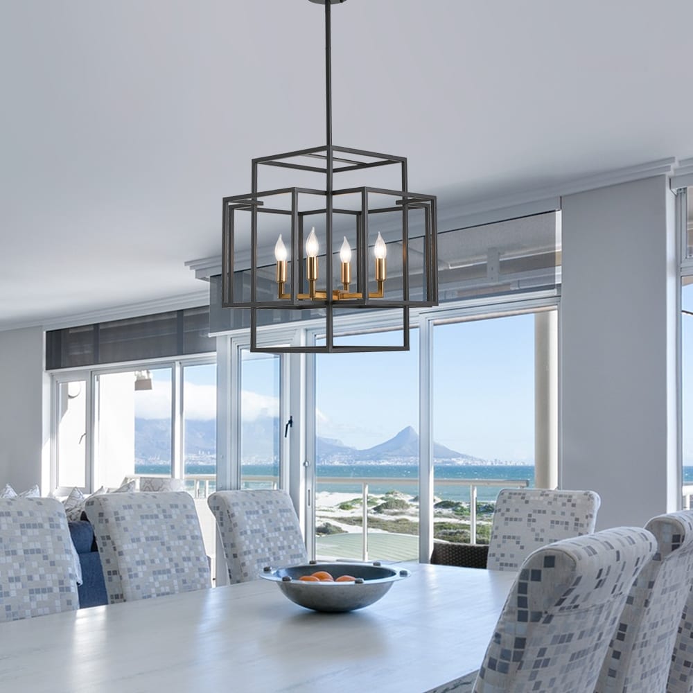 4 - Light Lantern Geometric Pendant - N/A