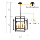 4 - Light Lantern Geometric Pendant - N/A