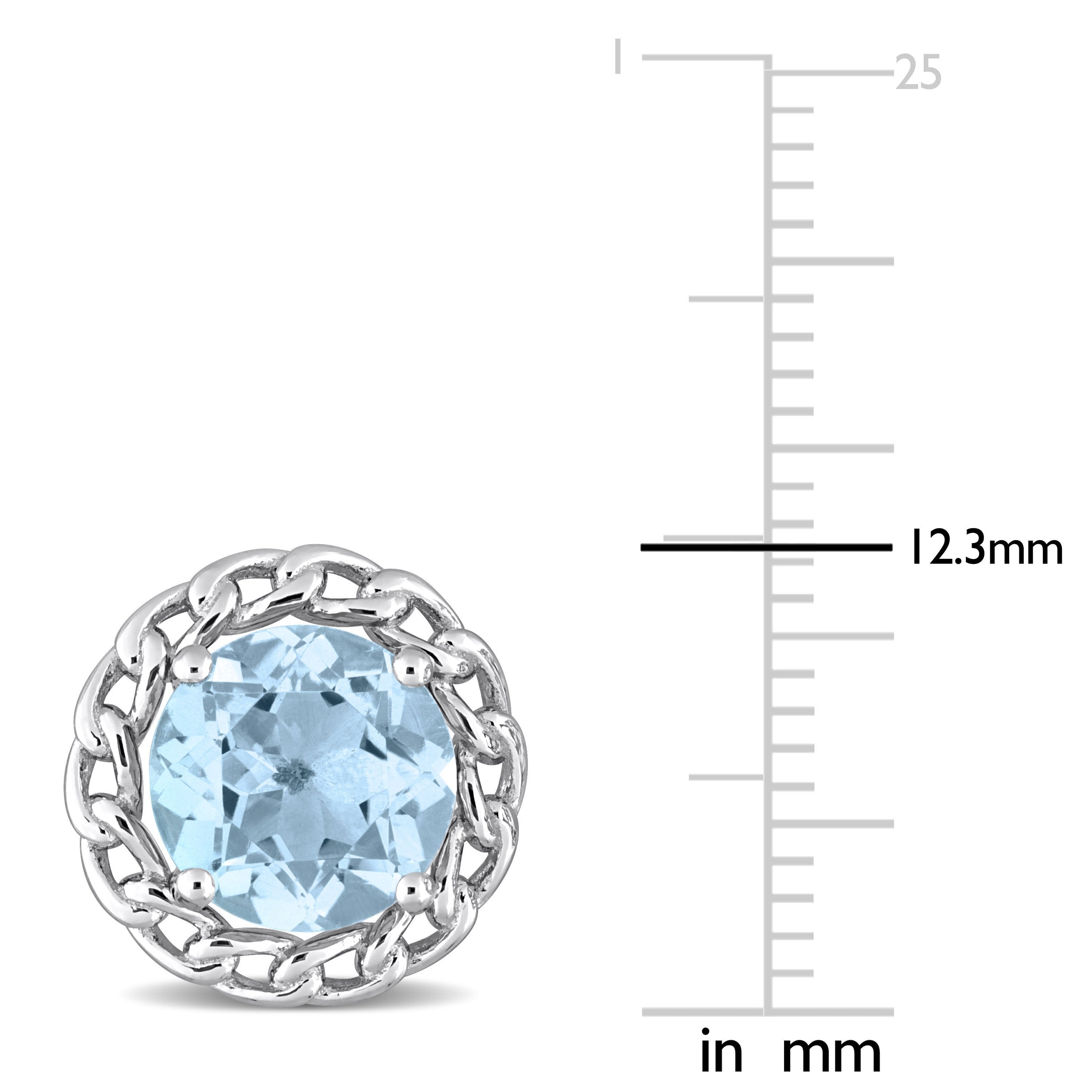 4 3/4 CT TGW Blue Topaz - Sky Fashion Post Earrings Silver
