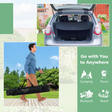 4-6 Person Portable Aluminum Camping Table Roll Up Table Grey/Brown
