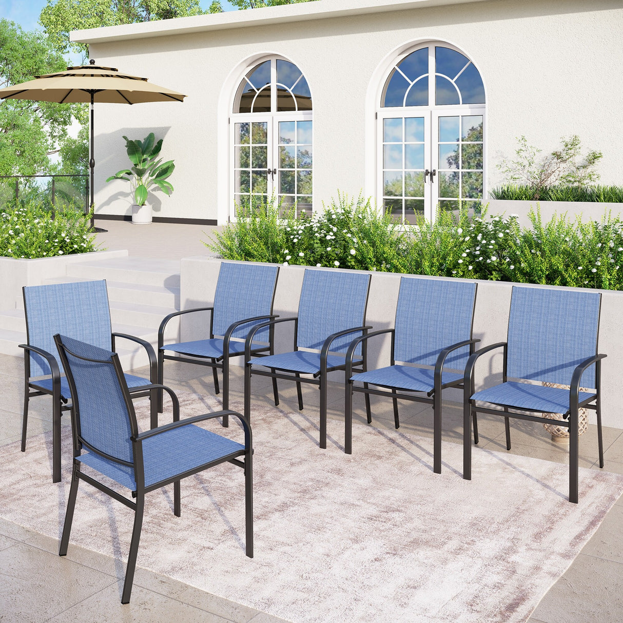 MAISON ARTS 4/6 Pieces Patio Dining Chairs, 3-Color Outdoor Textilene Dining Chairs