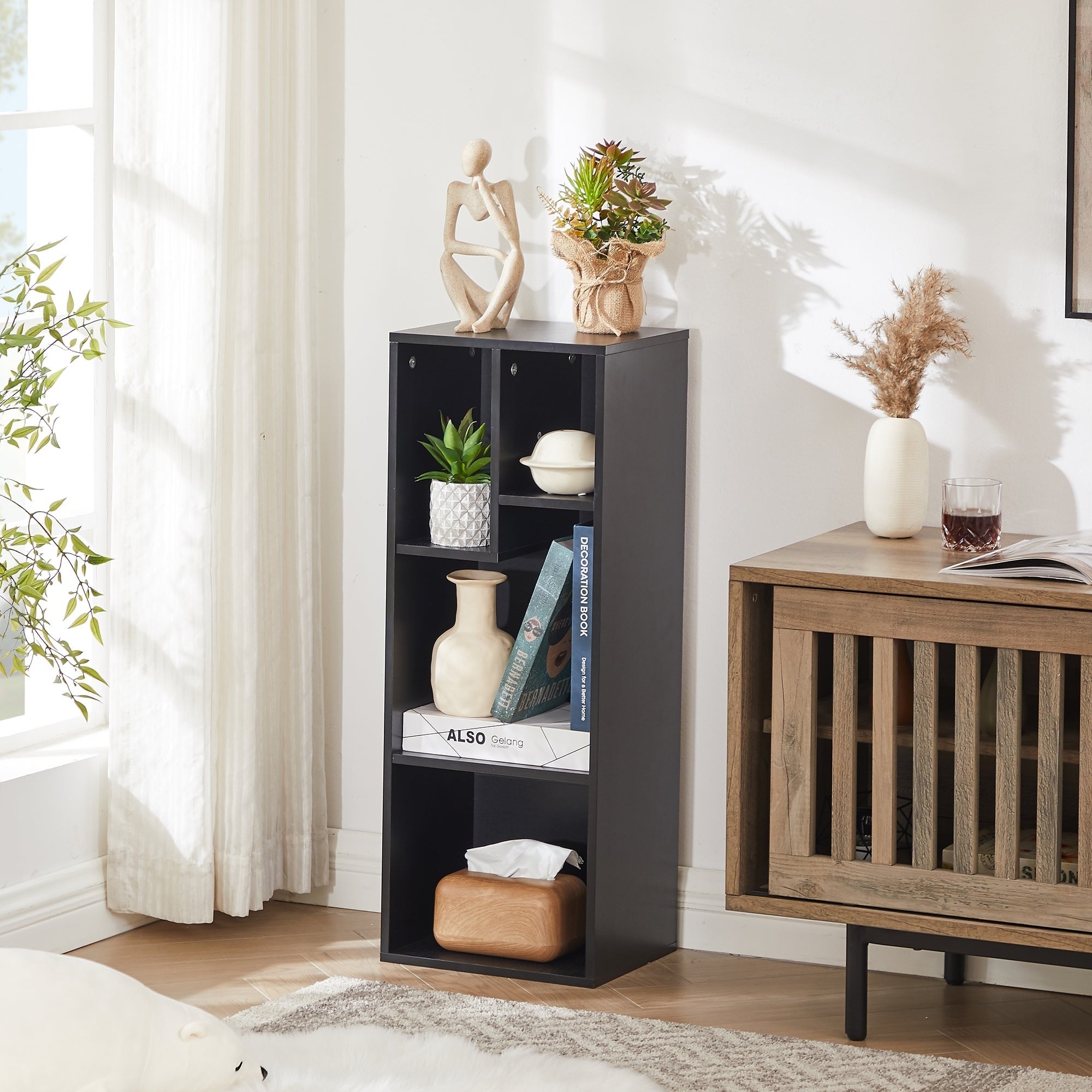4 tier wooden bookshelf hotsell
