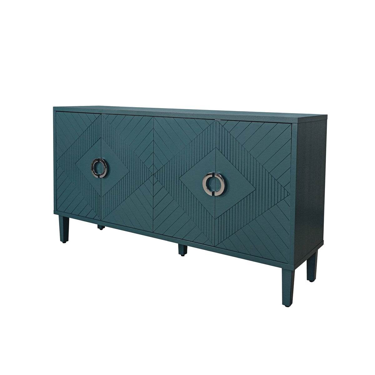 4-Door Storage Cabinet with Adjustable Shelves