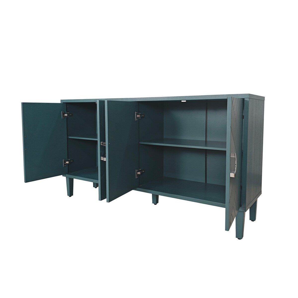 4-Door Storage Cabinet with Adjustable Shelves