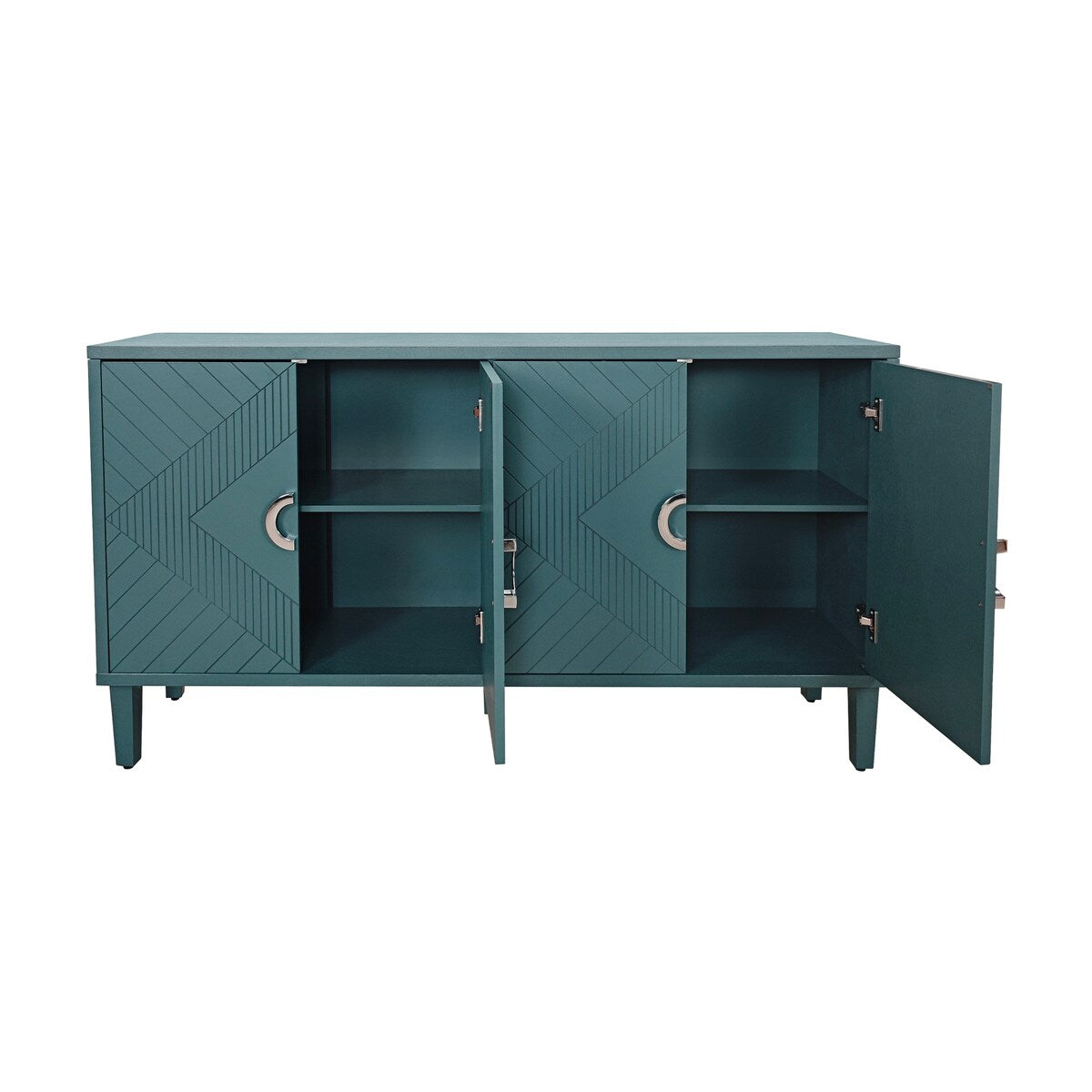 4-Door Storage Cabinet with Adjustable Shelves