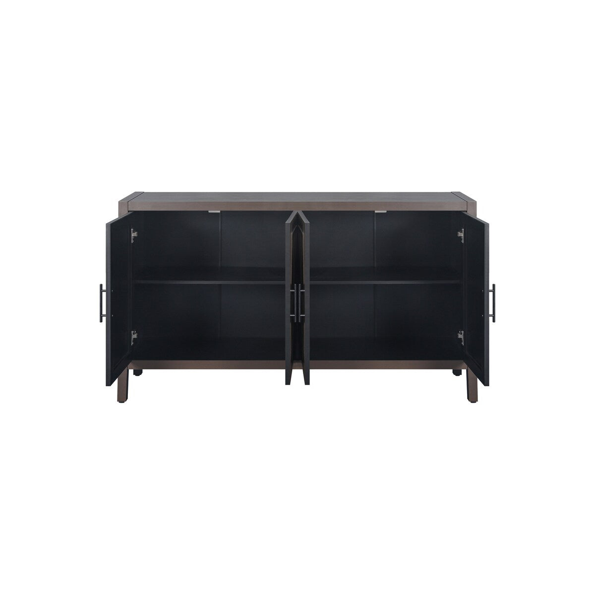 4 Door Wooden Twill Sideboard American Country Vintage Cabinet