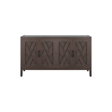 4 Door Wooden Twill Sideboard American Country Vintage Cabinet