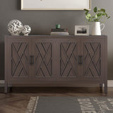 4 Door Wooden Twill Sideboard American Country Vintage Cabinet