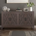 4 Door Wooden Twill Sideboard American Country Vintage Cabinet