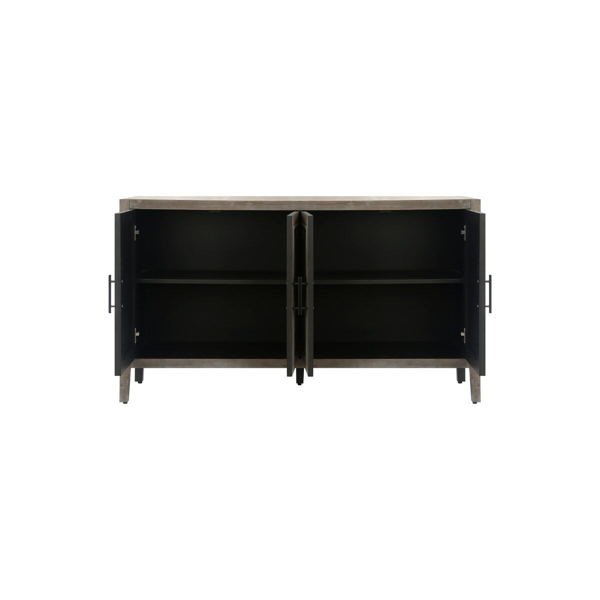 4 Door Wooden Twill Sideboard American Country Vintage Cabinet