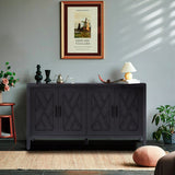 4 Door Wooden Twill Sideboard American Country Vintage Cabinet