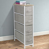 Narrow Dresser Tower with 4 Drawers - Vertical Storage for Bedroom