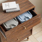 4 Drawer Dresser Mid Century Modern Dresser for Bedroom Retro Style Tall Dresser