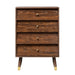 4 Drawer Dresser Mid Century Modern Dresser for Bedroom Retro Style Tall Dresser