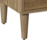 4-Drawers Mid-Century Modern Wood Chest with Golden Handles