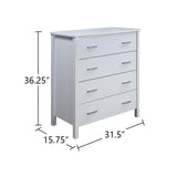 4 Drawers Wood Dresser