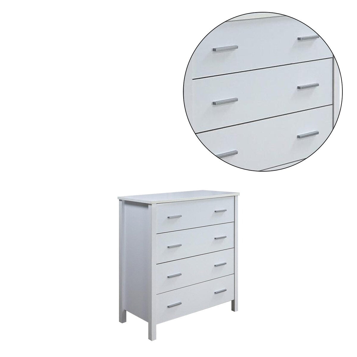 4 Drawers Wood Dresser