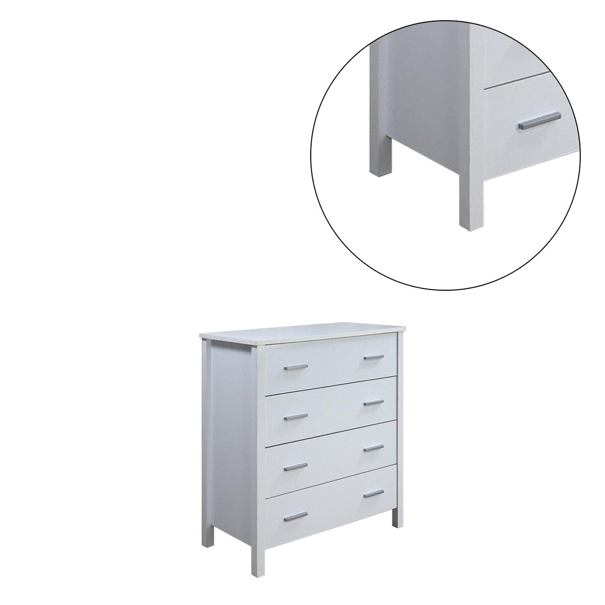 4 Drawers Wood Dresser