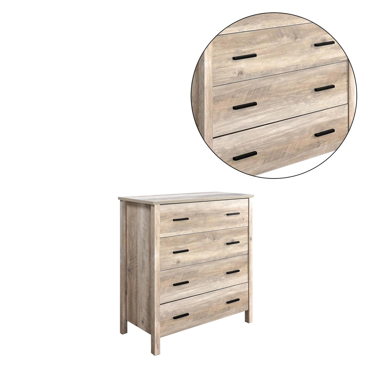 4 Drawers Wood Dresser