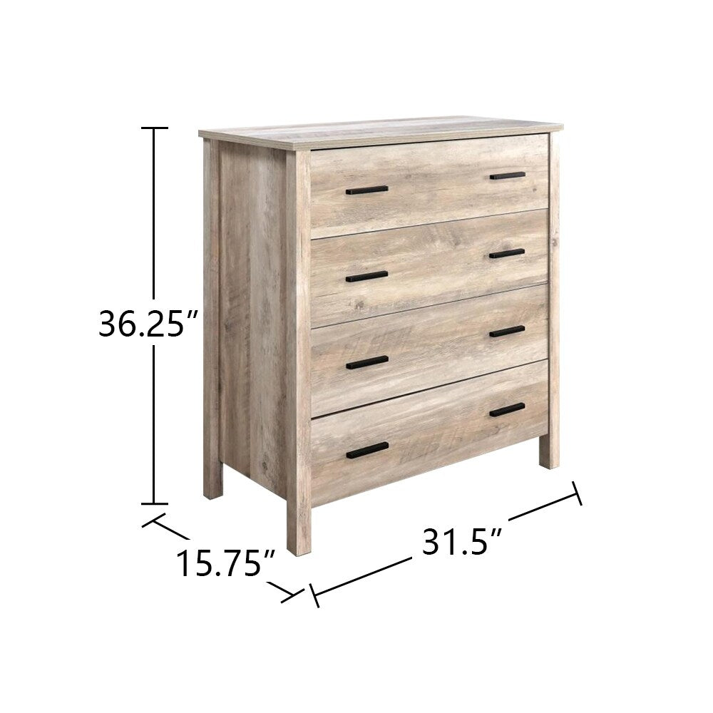 4 Drawers Wood Dresser