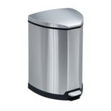 4 Gallon Step Open Trash Can, Small Stainless Steel Garbage Can