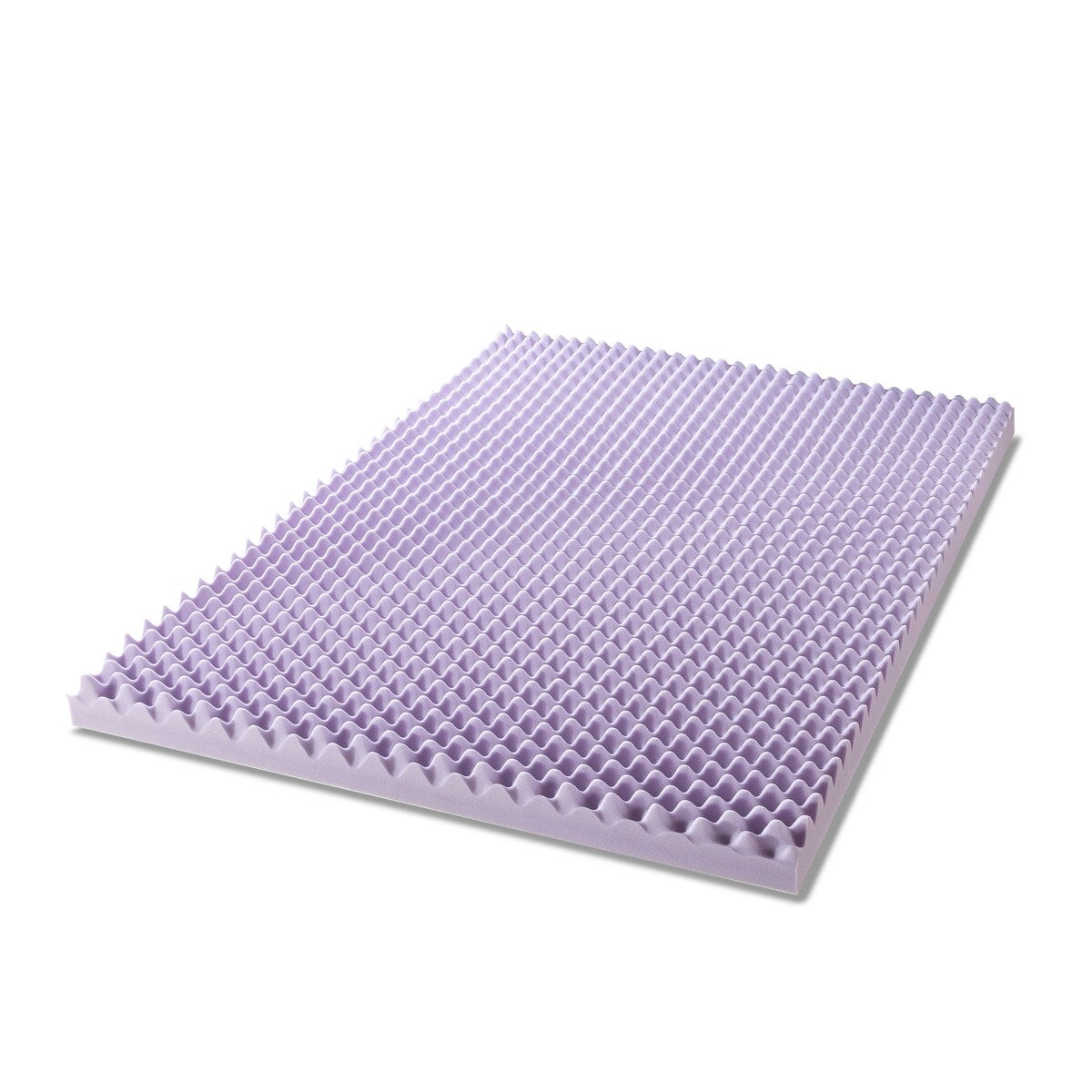 4 Inch Egg Crate Memory Foam Mattress Topper with Soothing Lavender Infusion - Crown Comfort
