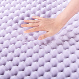4 Inch Egg Crate Memory Foam Mattress Topper with Soothing Lavender Infusion - Crown Comfort