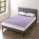 4 Inch Egg Crate Memory Foam Mattress Topper with Soothing Lavender Infusion - Crown Comfort