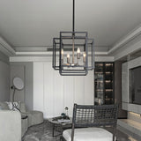 4-Light Chandelier Rustic Metal Pendant Light