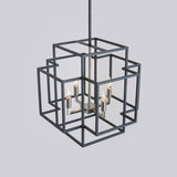 4-Light Chandelier Rustic Metal Pendant Light