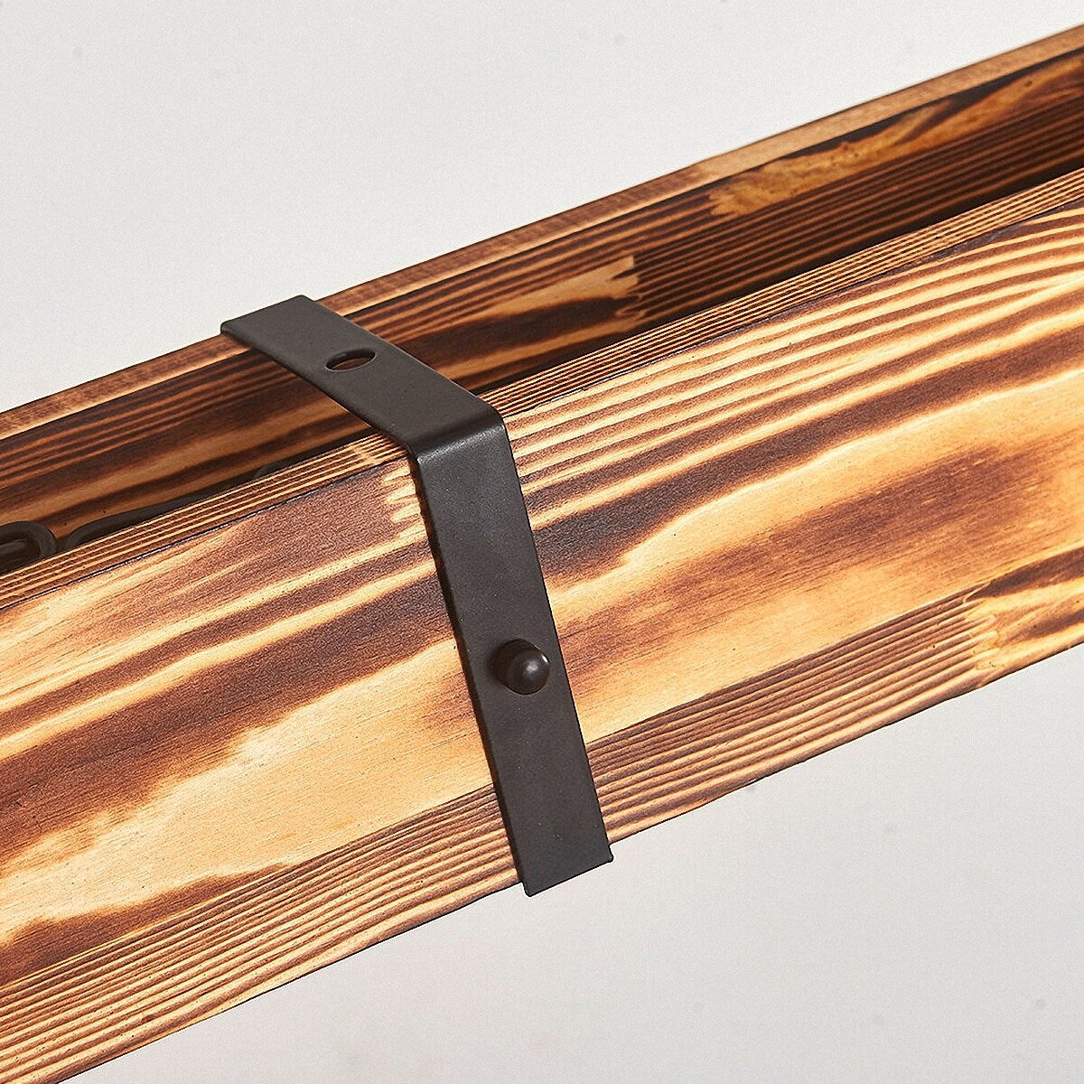 YANSUN 4-Light Wooden Kitchen Island Pendant Light,Modern Linear Lighting Fixture LED Ceiling Light for Kitchen Dining Room Bar