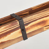 YANSUN 4-Light Wooden Kitchen Island Pendant Light,Modern Linear Lighting Fixture LED Ceiling Light for Kitchen Dining Room Bar