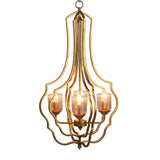 4 Light Metal Chandelier, Hanging Light Fixture with Adjustable Chain