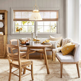 4-Light Modern Boho Hand-Woven Ivory Rope Pendant Kitchen Island Lighting Fabric Drum Chandelier - 18.1 in. W x 21.6 in. H