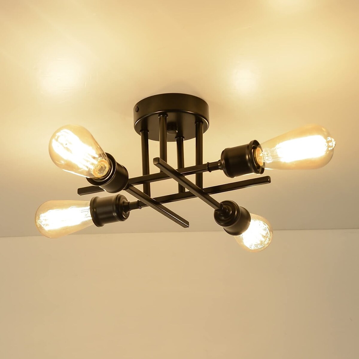 4 Light Semi Flush Mount Ceiling Light Fixture