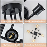4 Light Semi Flush Mount Ceiling Light Fixture