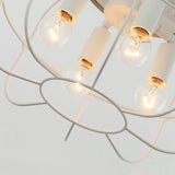 4-Light White Dry Rated Flush Mount Lighting - 11.81 inches Lx 11.81 inches W x 7.87 inches H