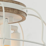 4-Light White Dry Rated Flush Mount Lighting - 11.81 inches Lx 11.81 inches W x 7.87 inches H
