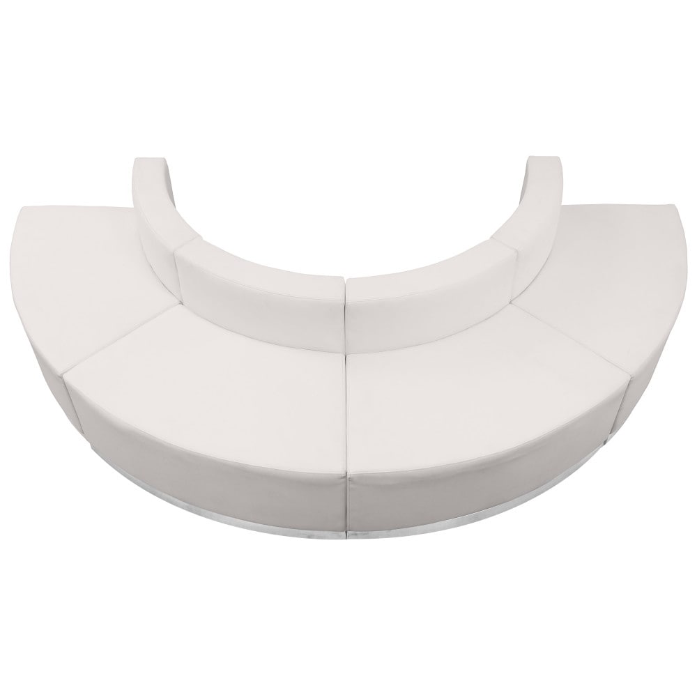 4 PC LeatherSoft Modular Reception Configuration w/Taut Back &Seat - 105"W x 25.25" - 52.5"D x 27"H