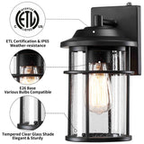 4 Pack 1-Light Black Dusk-to-Dawn Outdoor Wall Light