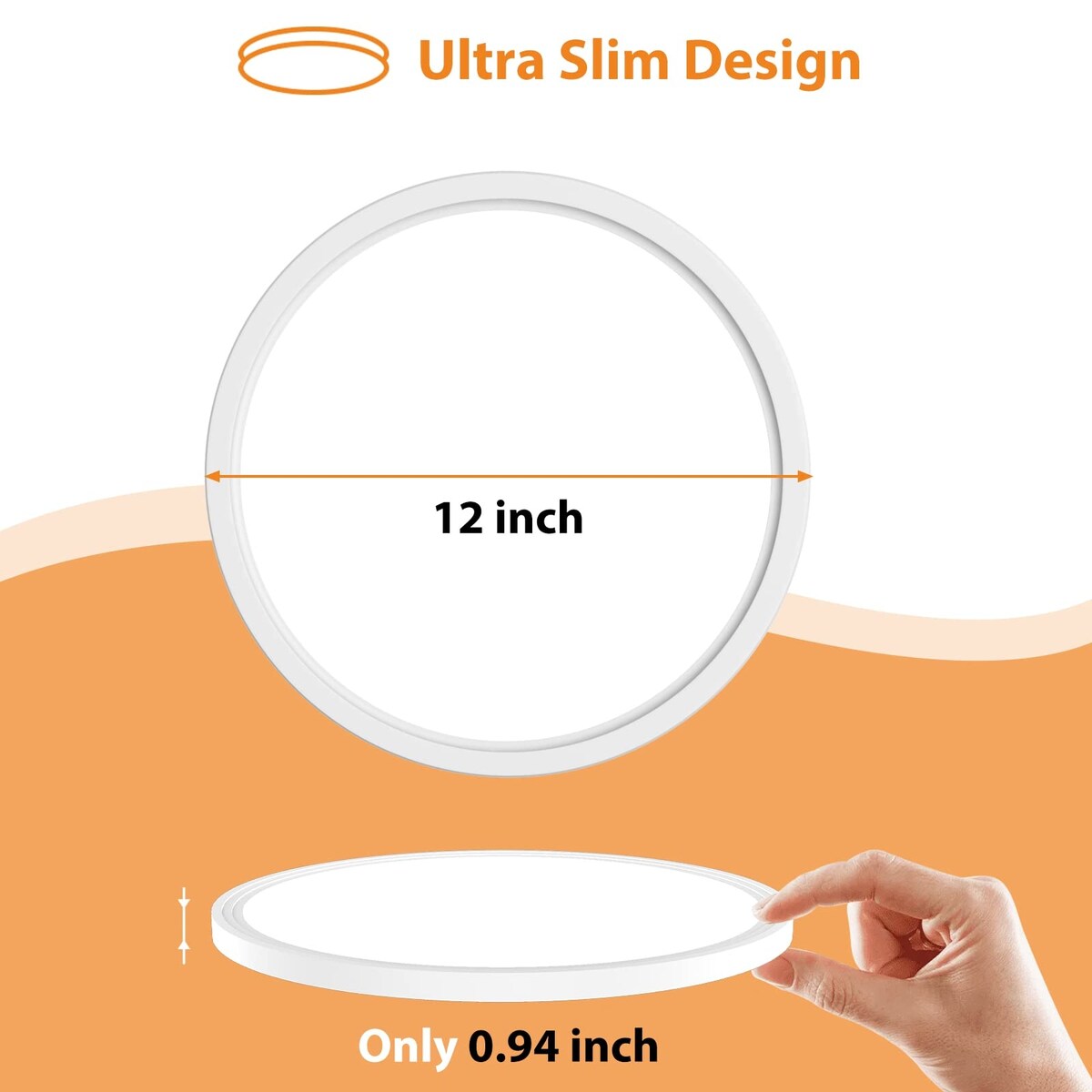 4 Pack LED Flush Mount Ceiling Light, 28W 3200LM Super Bright Close to Ceiling Light Fixture