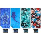 4 Pack Microfiber Lightweight Thin Beach Towel Sand Free Quick Dry Super Absorbent Large Towels for Swimming Pool Gym Travel
