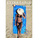 4 Pack Microfiber Lightweight Thin Beach Towel Sand Free Quick Dry Super Absorbent Large Towels for Swimming Pool Gym Travel