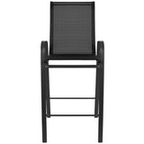 4 Pack Outdoor Barstools with Flex Comfort Material - Patio Stool