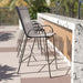 4 Pack Outdoor Barstools with Flex Comfort Material - Patio Stool